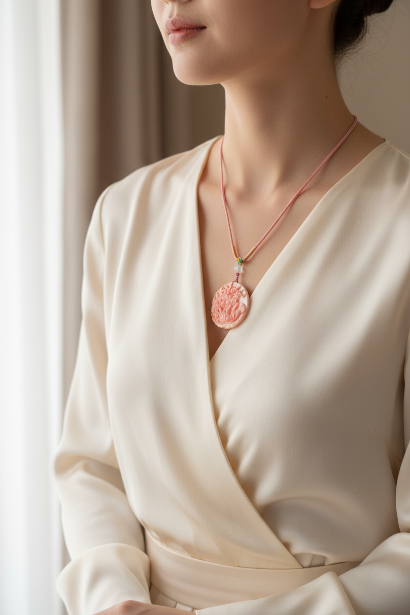 Pink Queen Shell Necklace