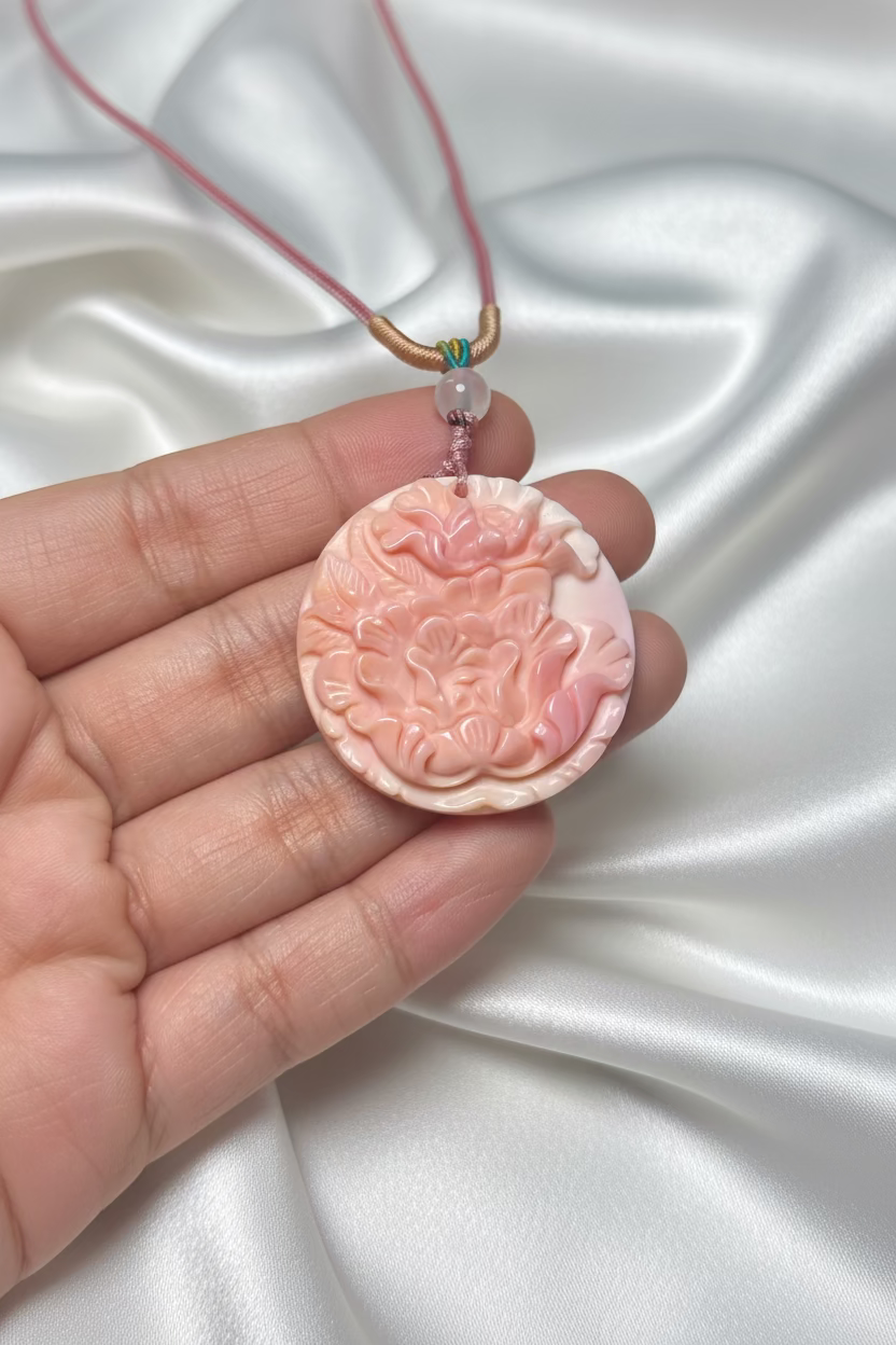Pink Queen Shell Necklace